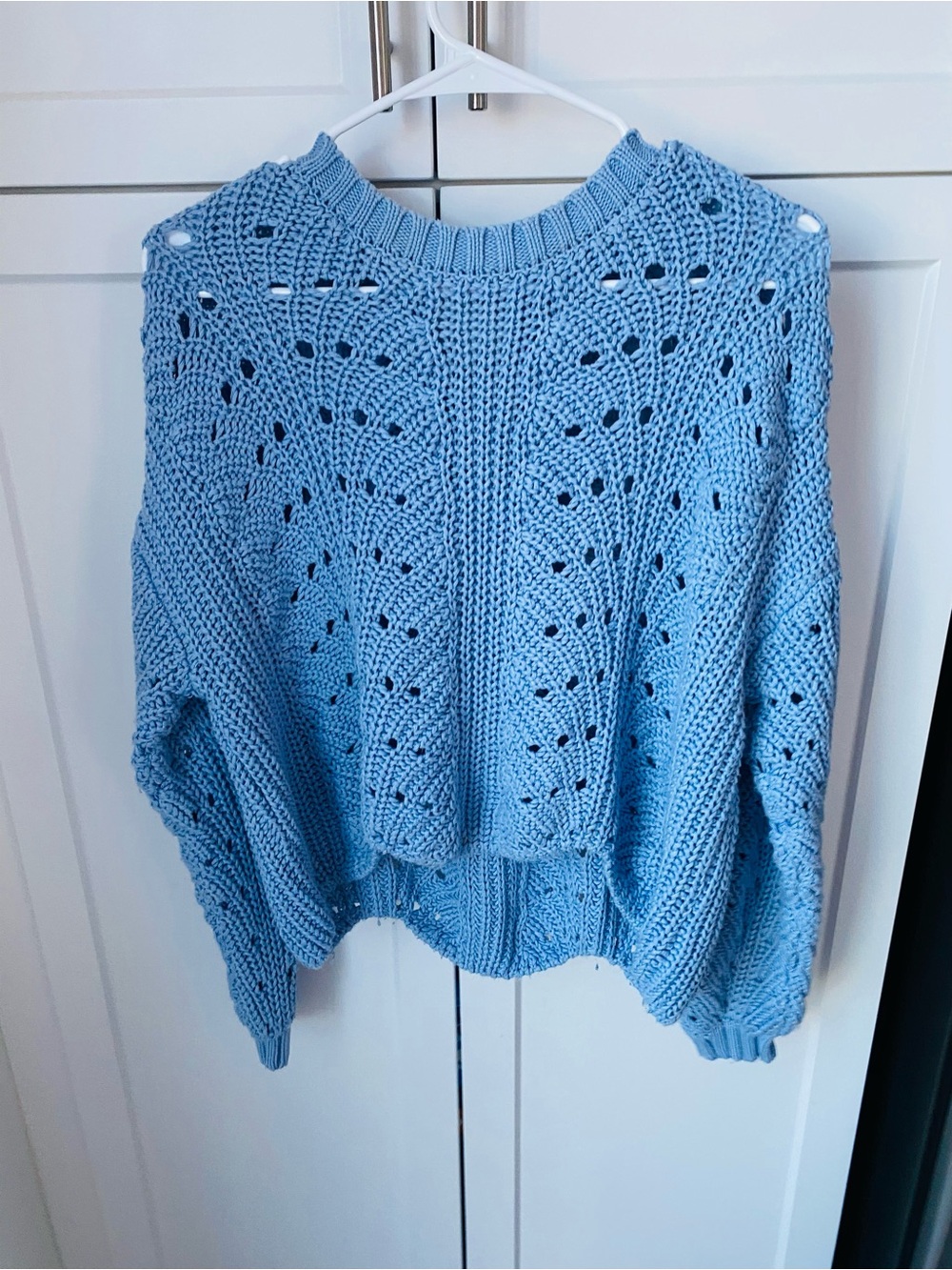 June & Ivy womens blue knitted sweater small